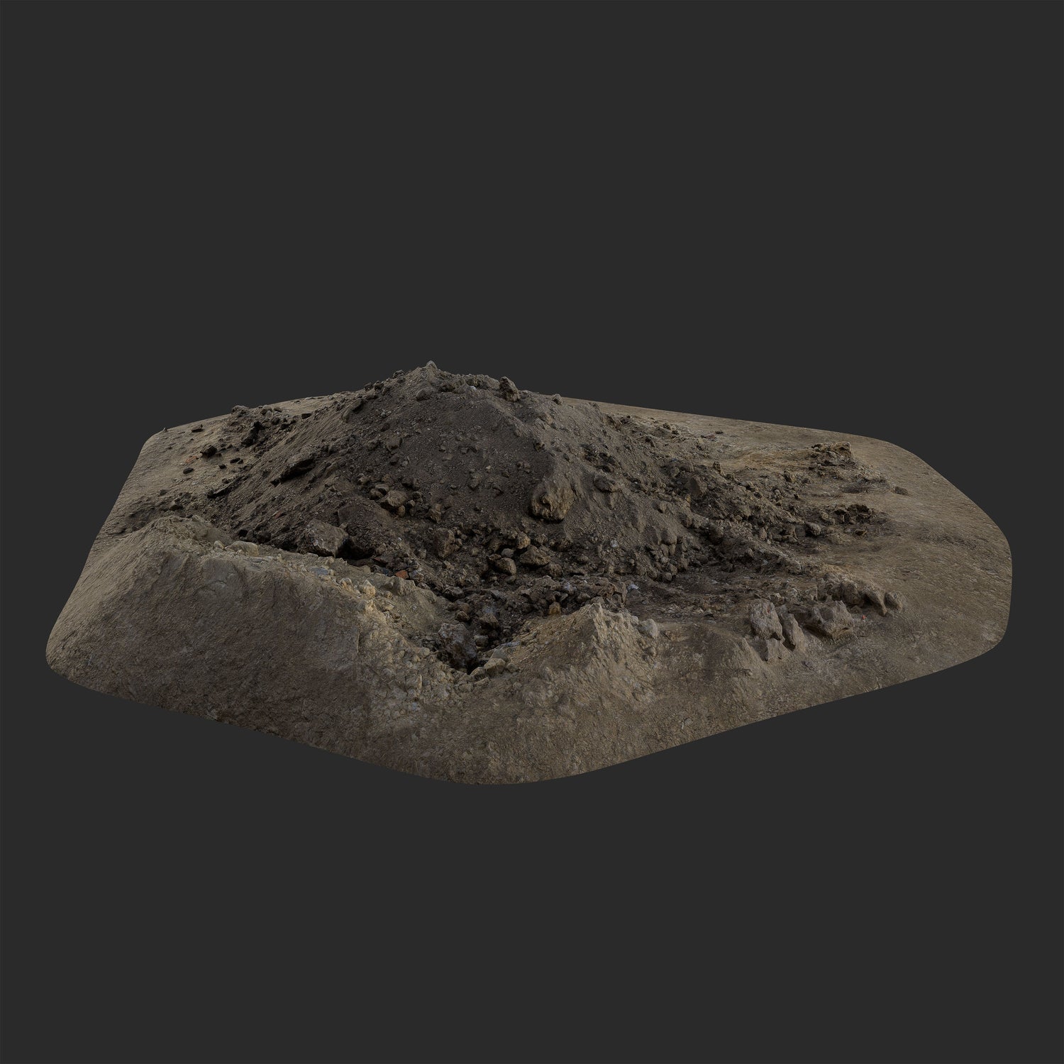 3D Mound of Soil and Dirt