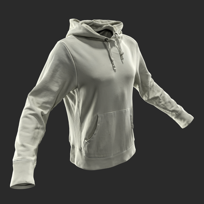 3D Hoodie Mens White left