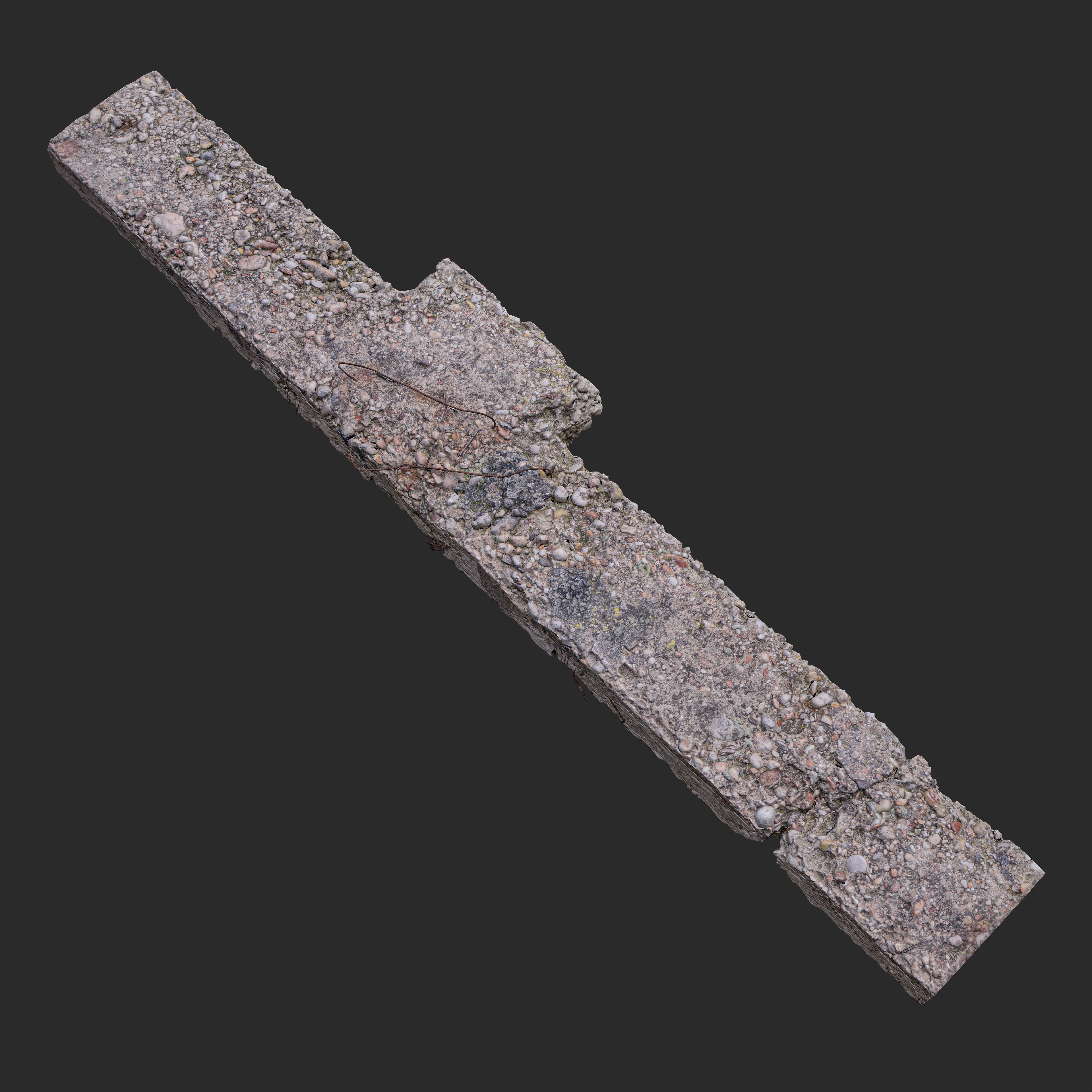 3D Broken Concrete Beam