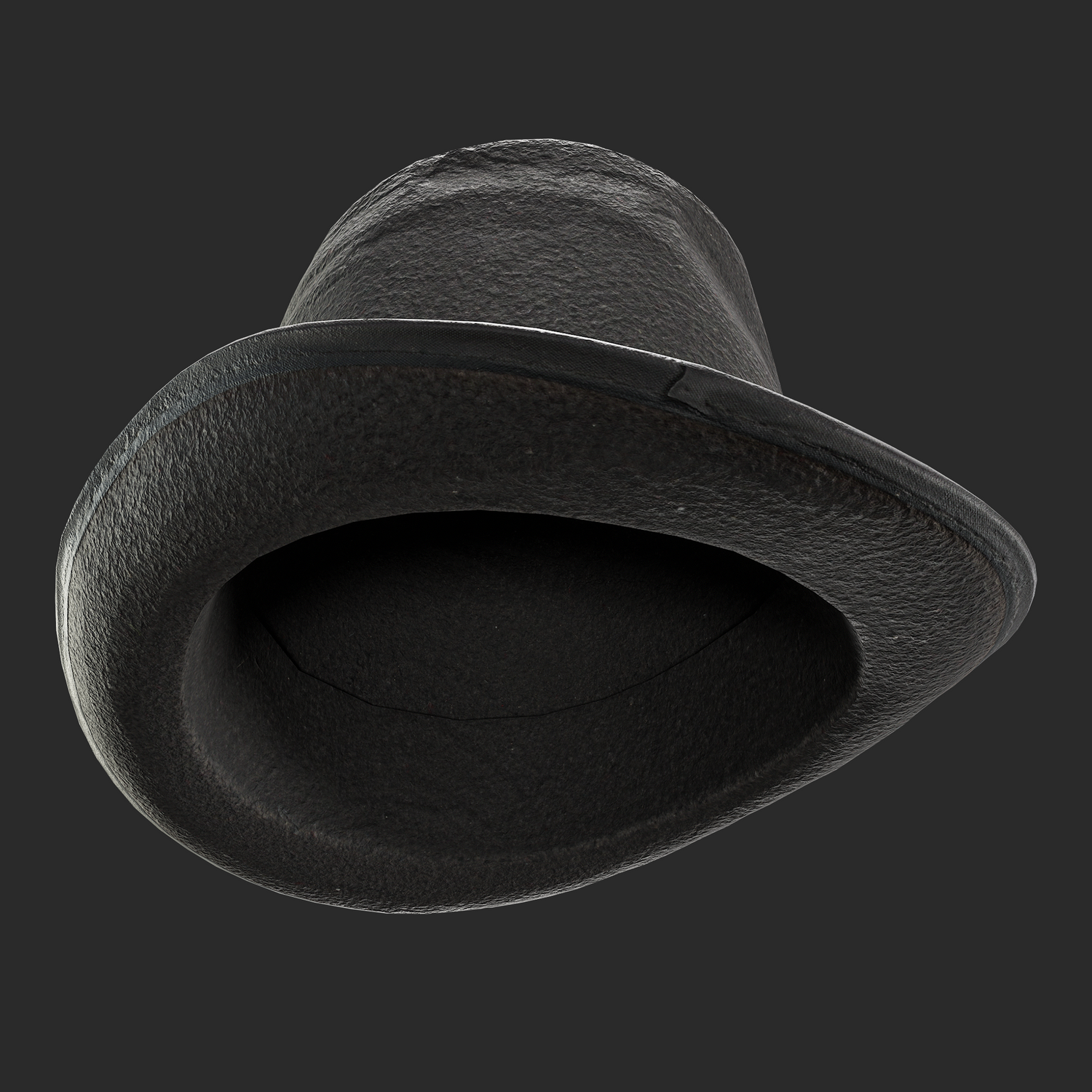 3D Steampunk Top Hat Model - Black Cylinder