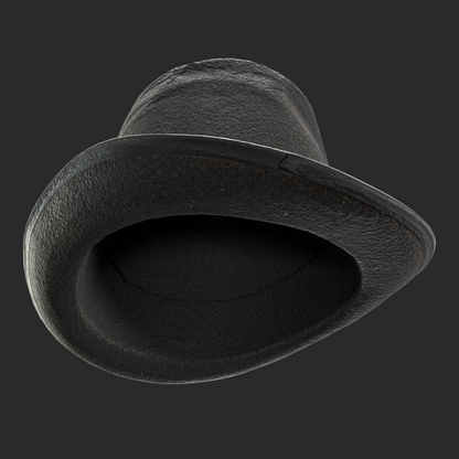 3D Steampunk Top Hat Model - Black Cylinder