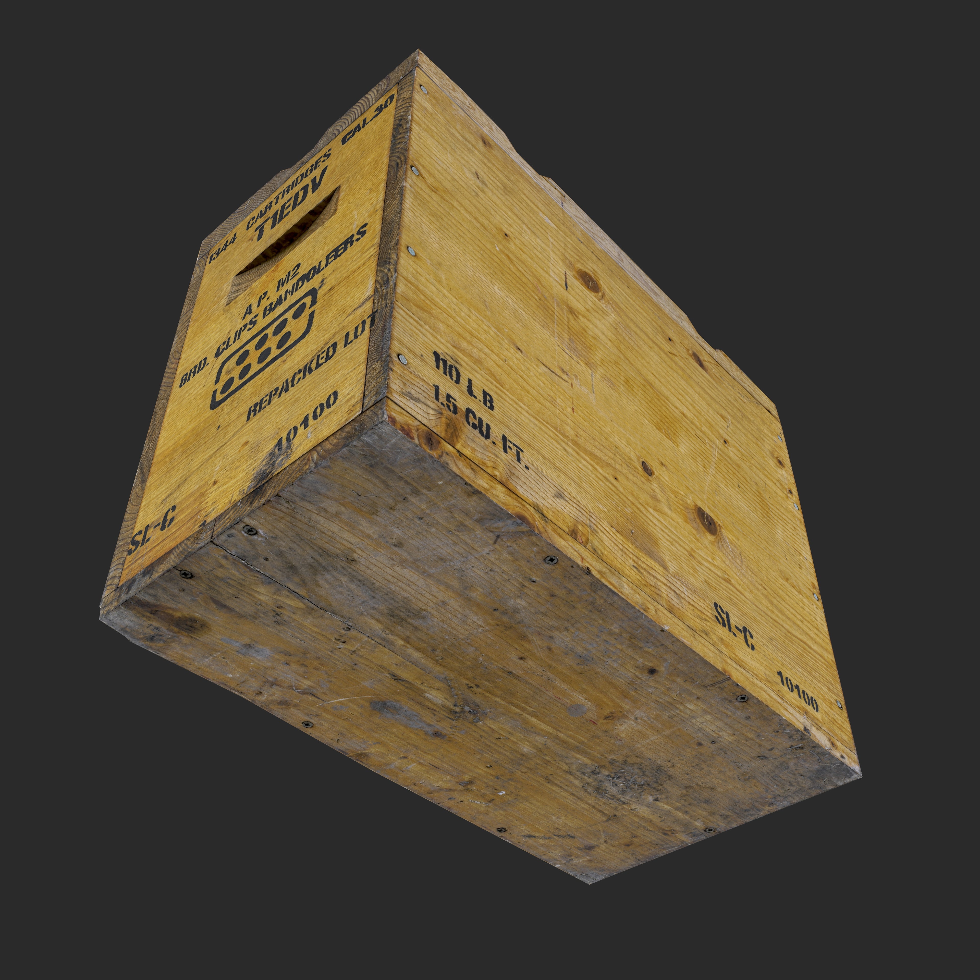 3D Wooden Ammunition Crate