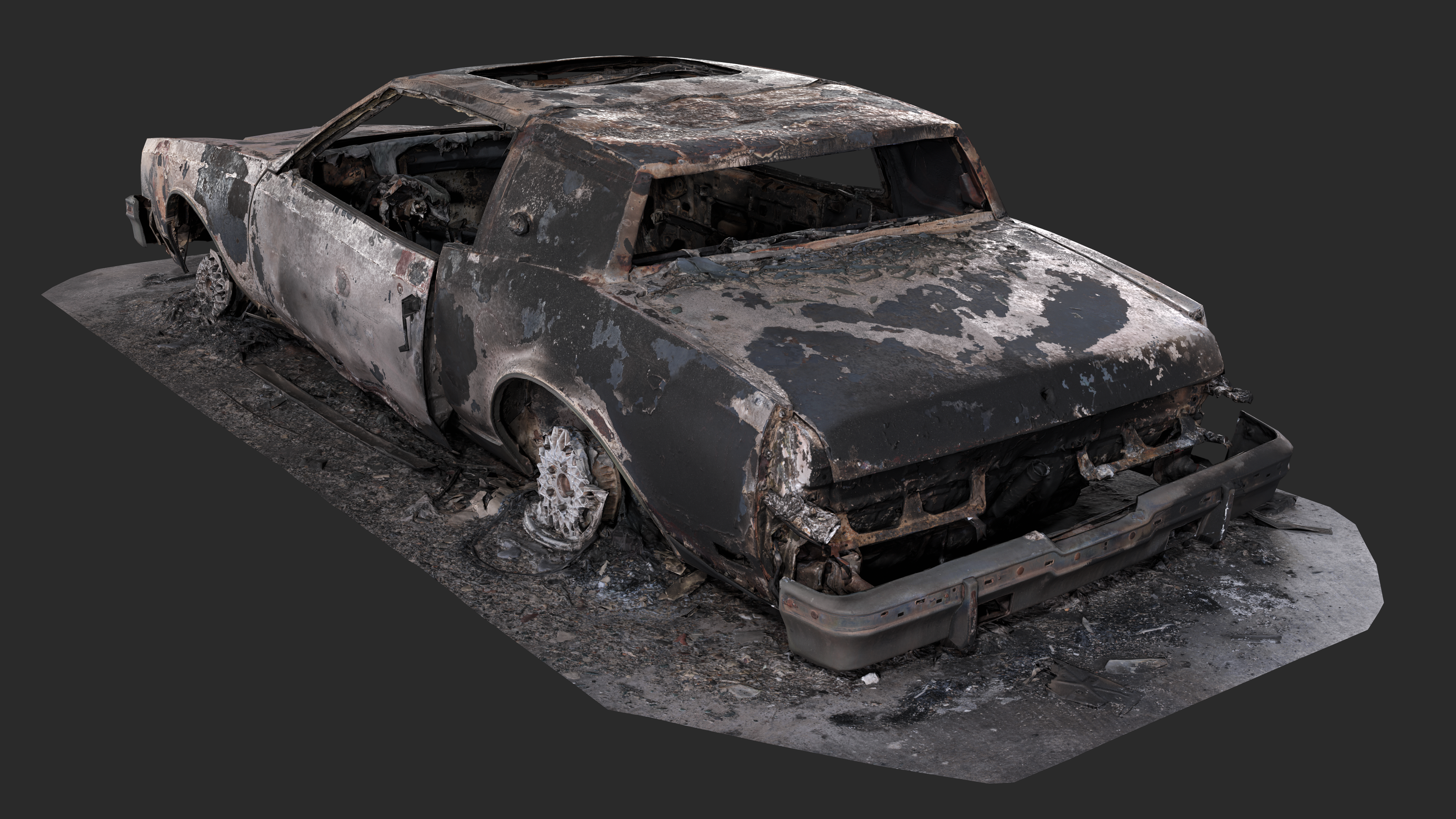 3D Burned-Out Buick Riviera