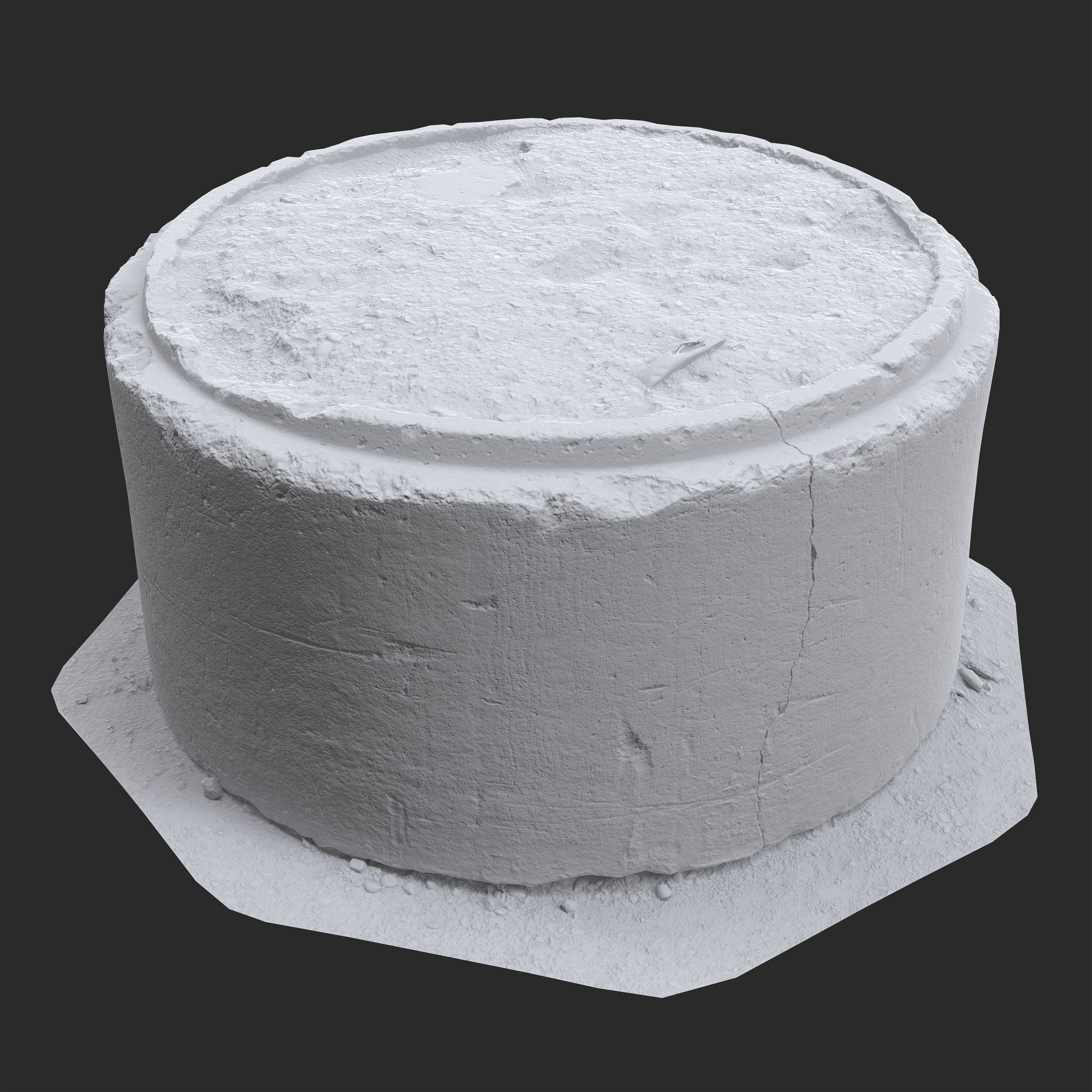 3D Concrete Circle Well