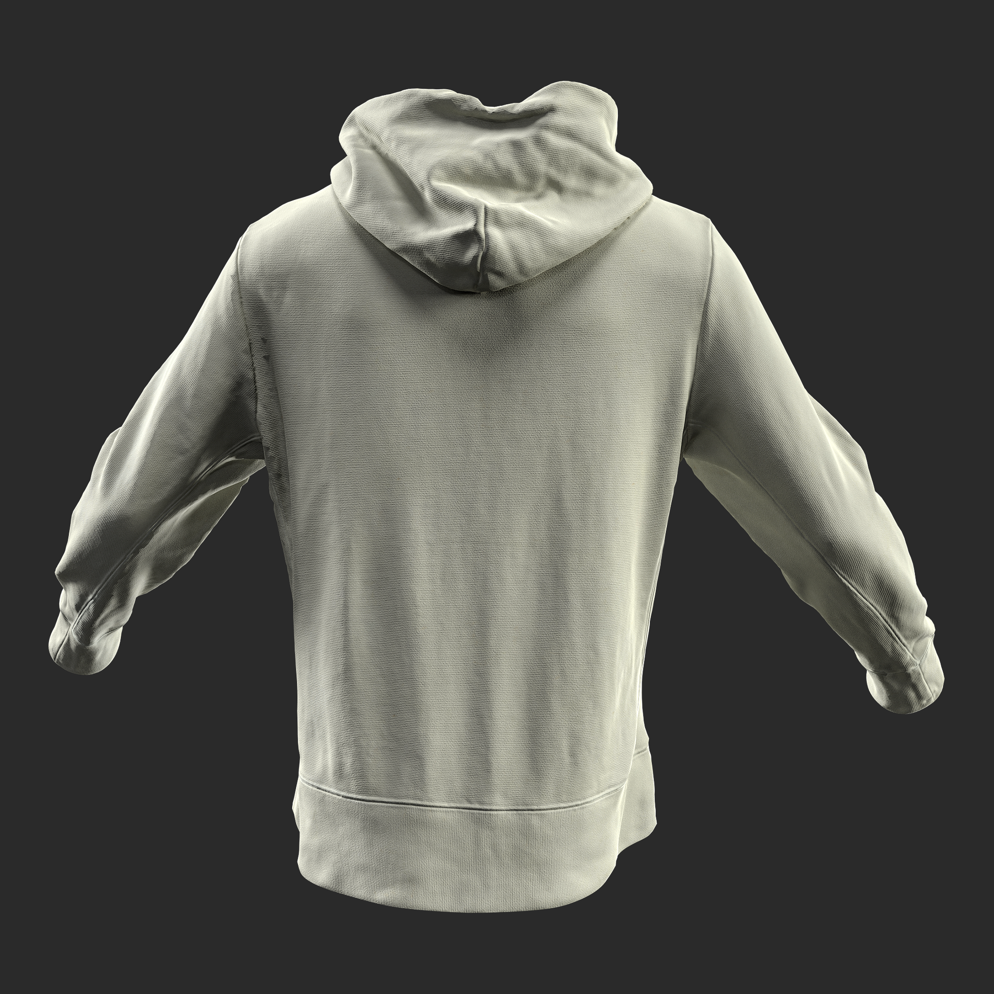 3D Hoodie Mens White back