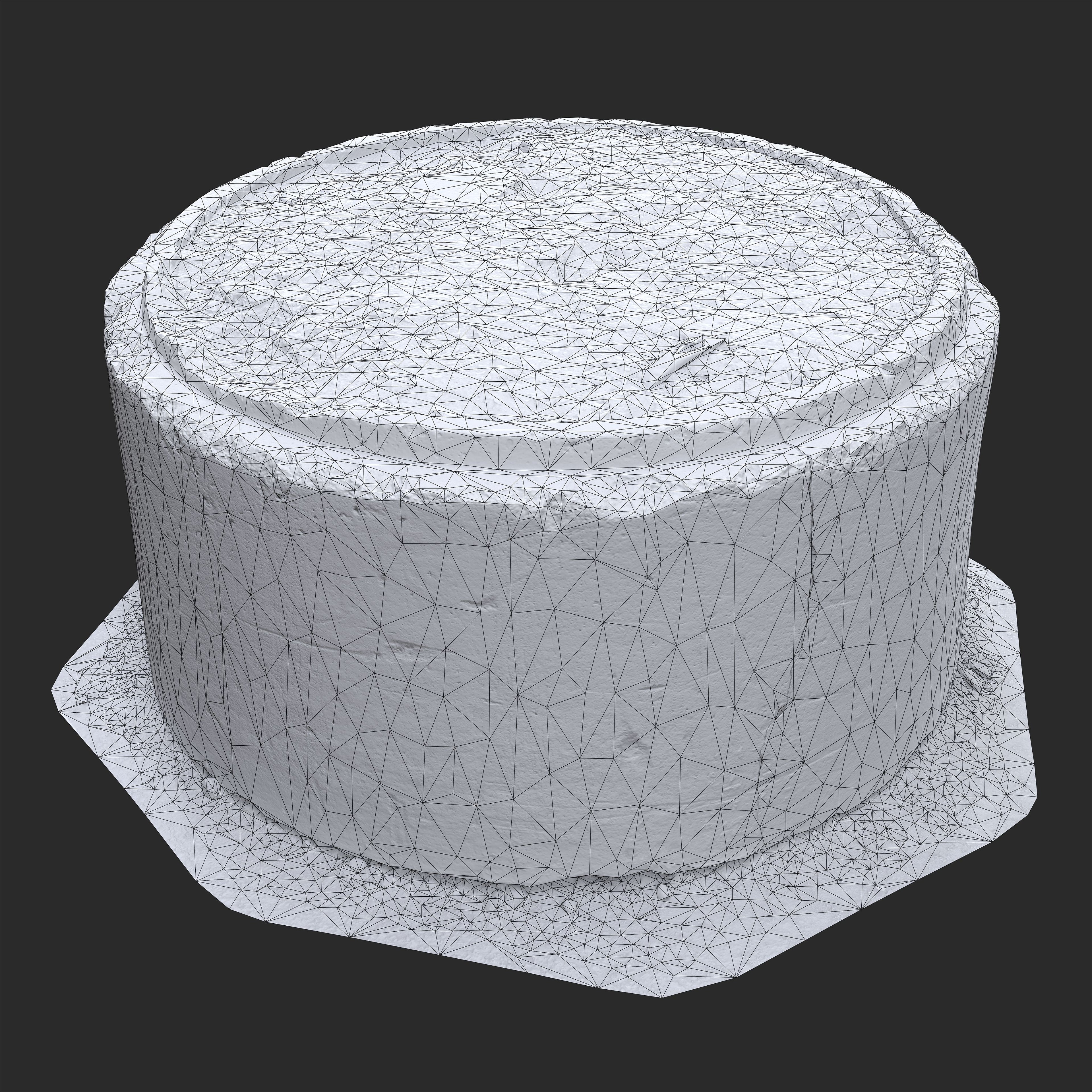 3D Concrete Circle Well