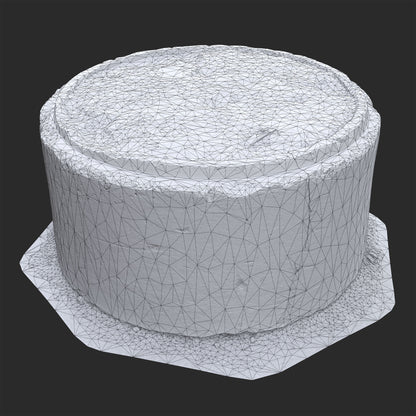 3D Concrete Circle Well