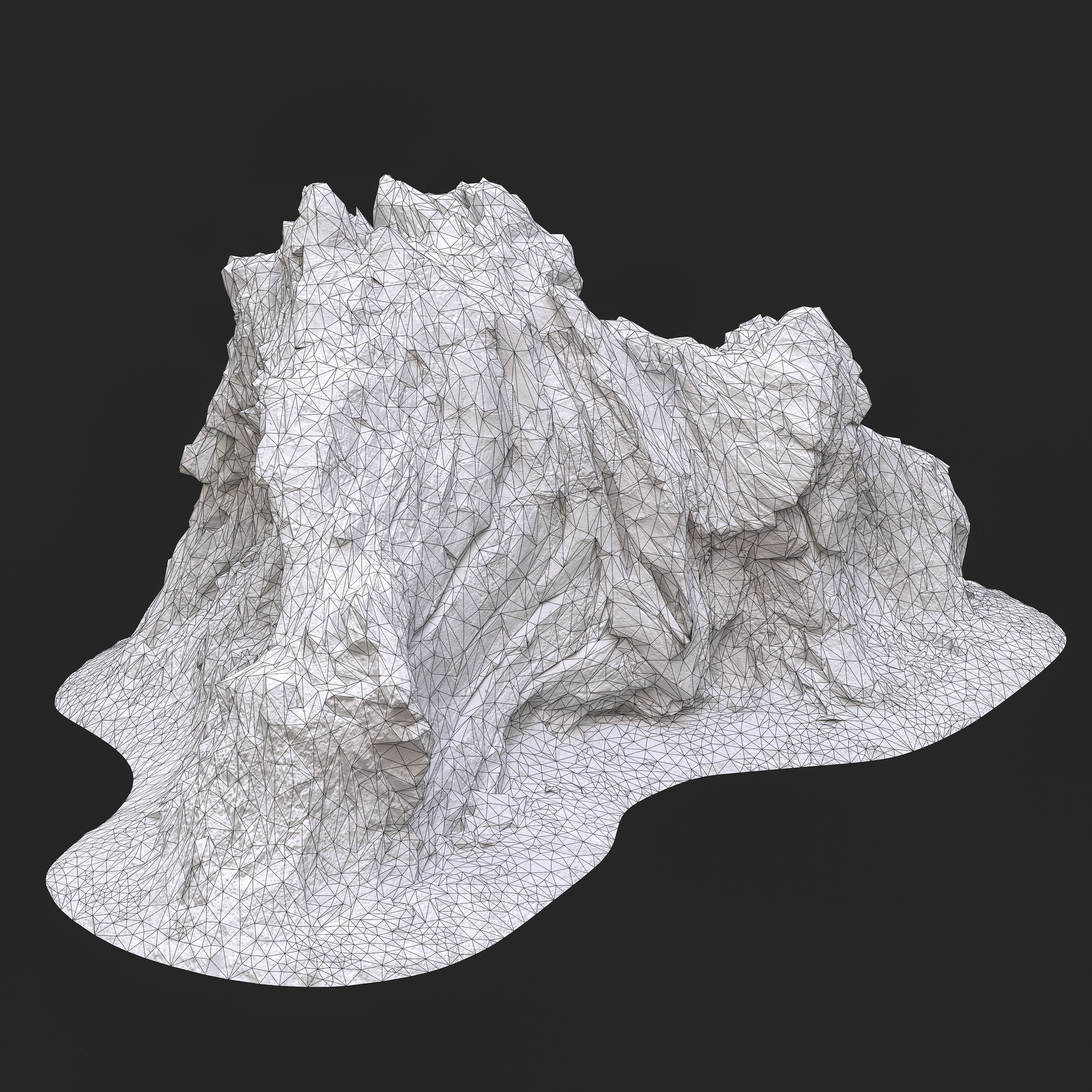 3D Burned Tree Roots