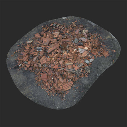 3D Pile of Roof Tile Debris