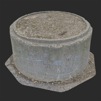 3D Concrete Circle Well