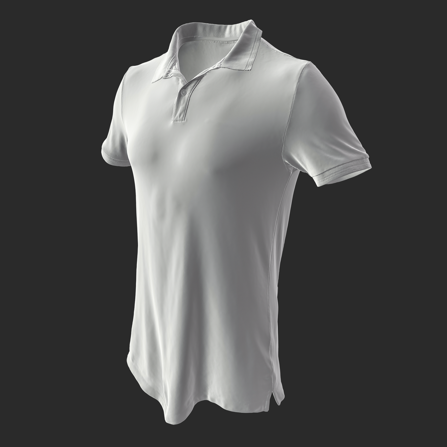 3D Model Mens Polo Shirt clay