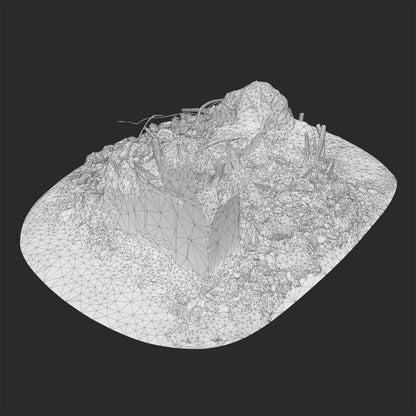 3D Broken Concrete Foundation