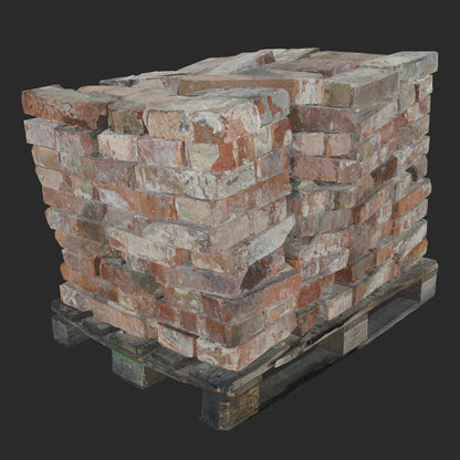 3D Stack of Aged Bricks
