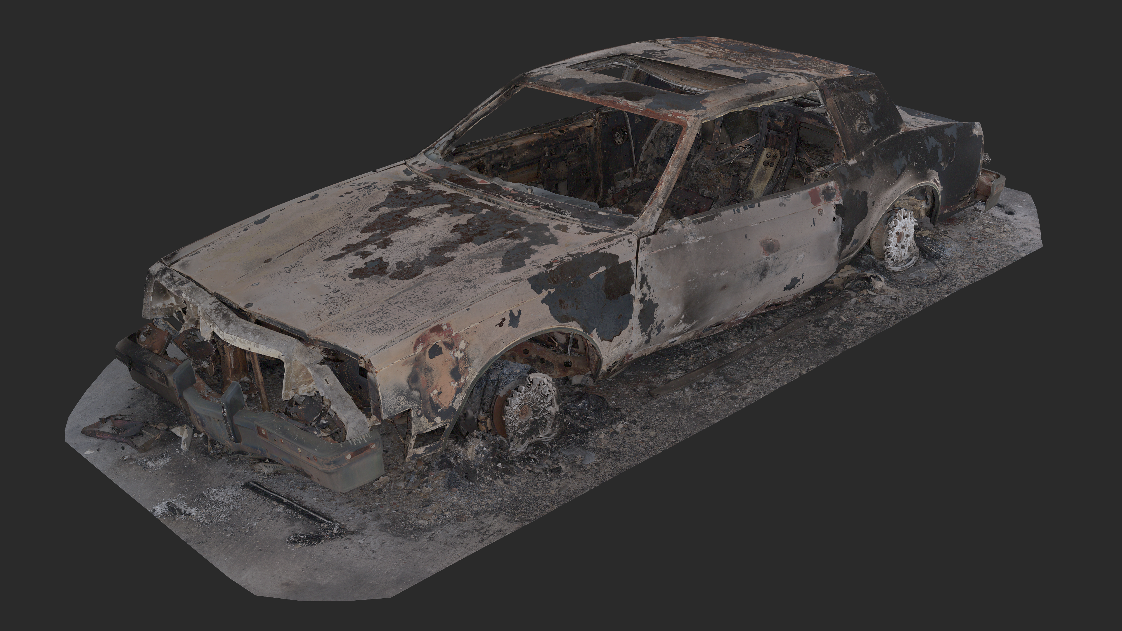 3D Burned-Out Buick Riviera