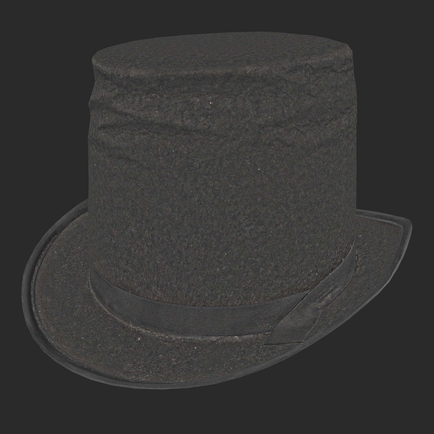 3D Steampunk Top Hat Model - Black Cylinder