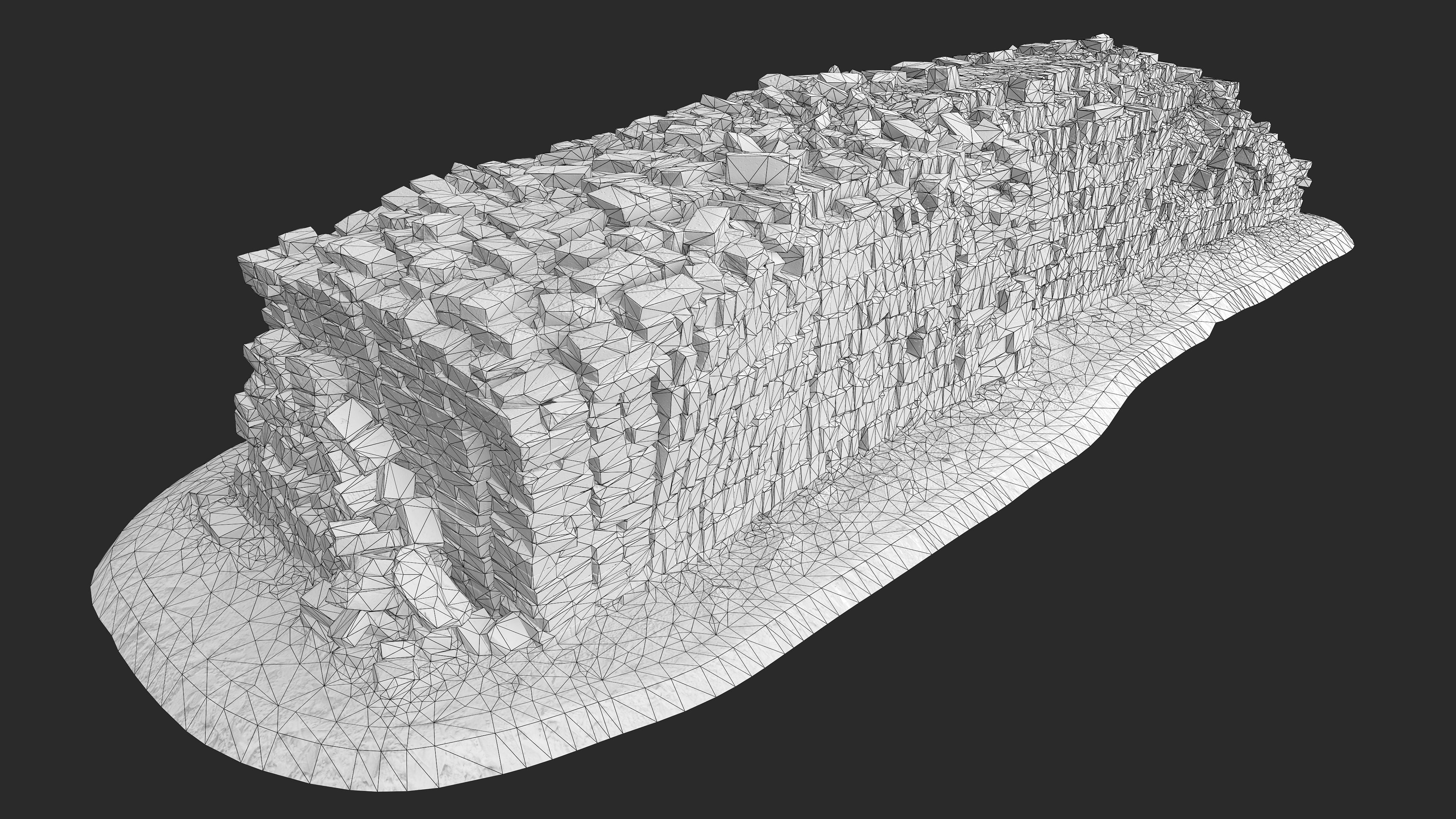 3D Stack of an Old Hand-Made Bricks