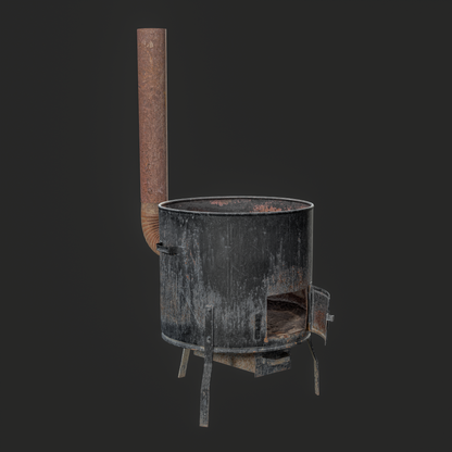 3D Rusty Stove