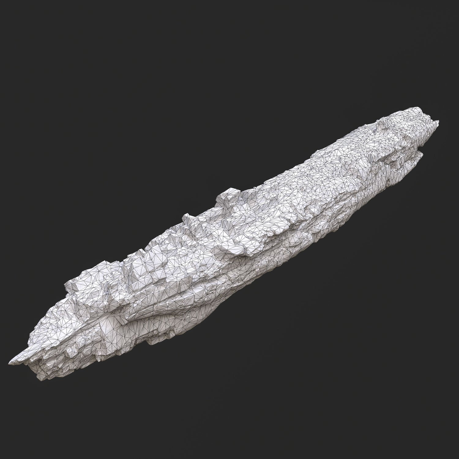 3D Charred Tree Trunk