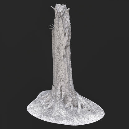 3D Burned Tree Trunk