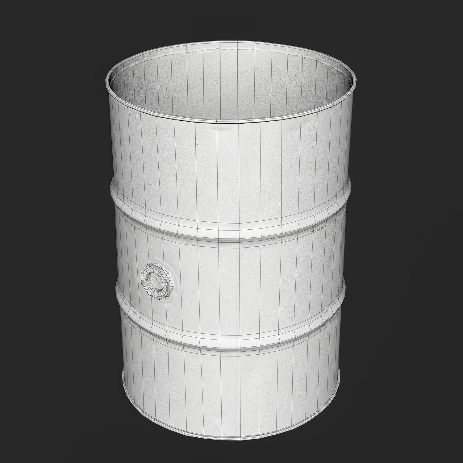 3D Rusty Old Chemical and Oil Metal Barrel
