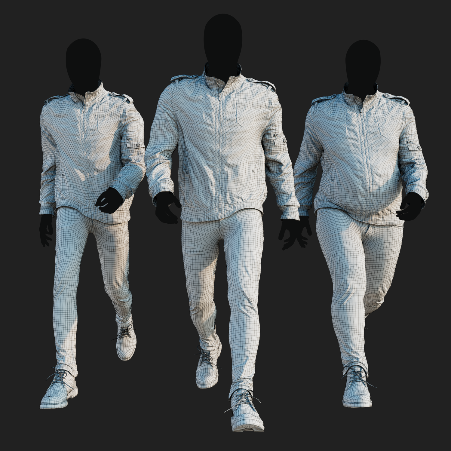 3D Clothing set of Men&