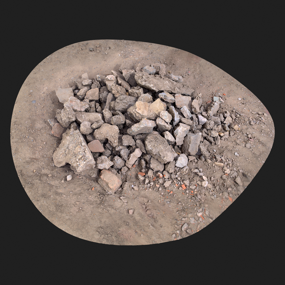 High-quality 3D Model Concrete Rubble 11