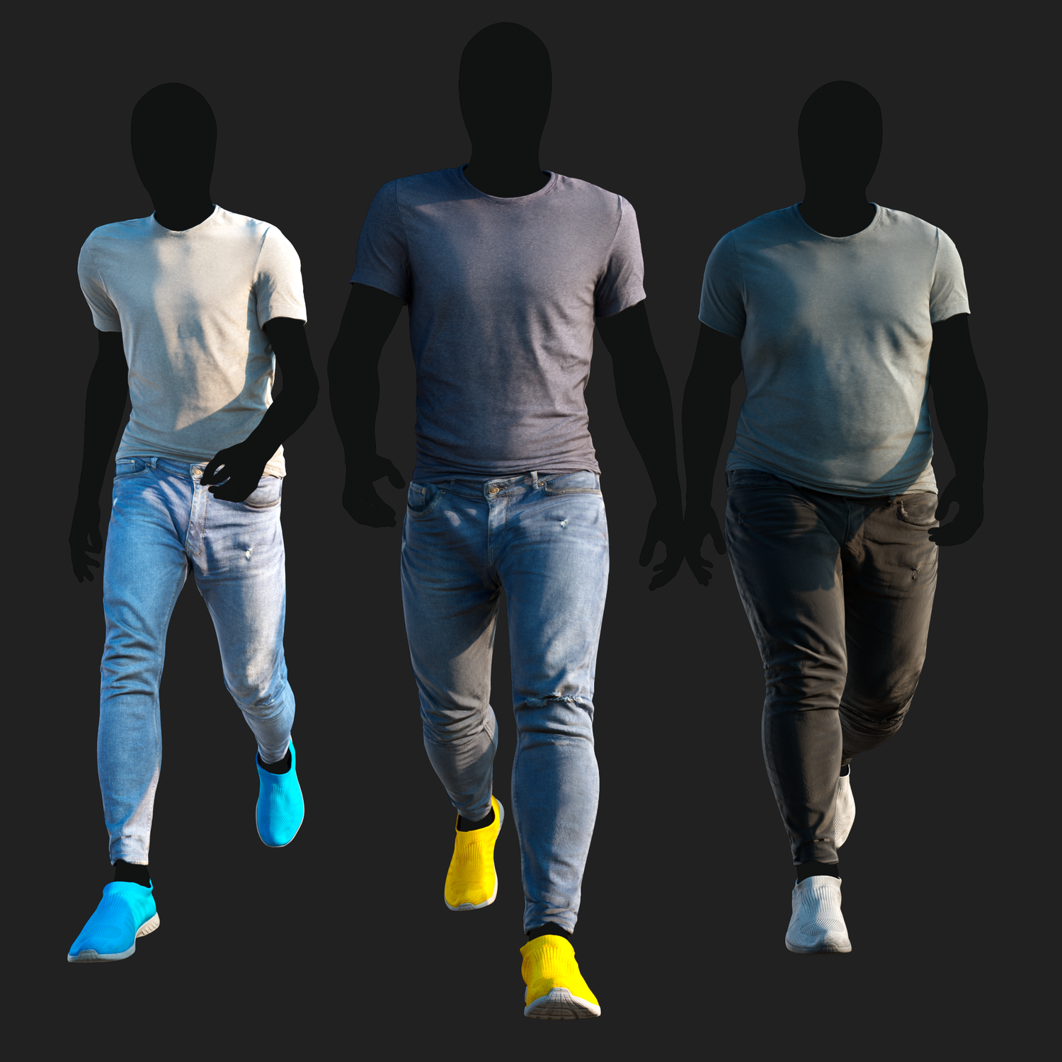 3D Clothing set of Men&