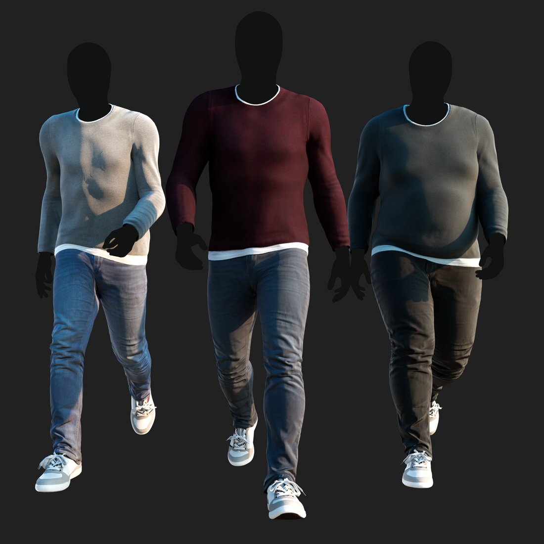 3D Clothing set of Sweater & Jeans